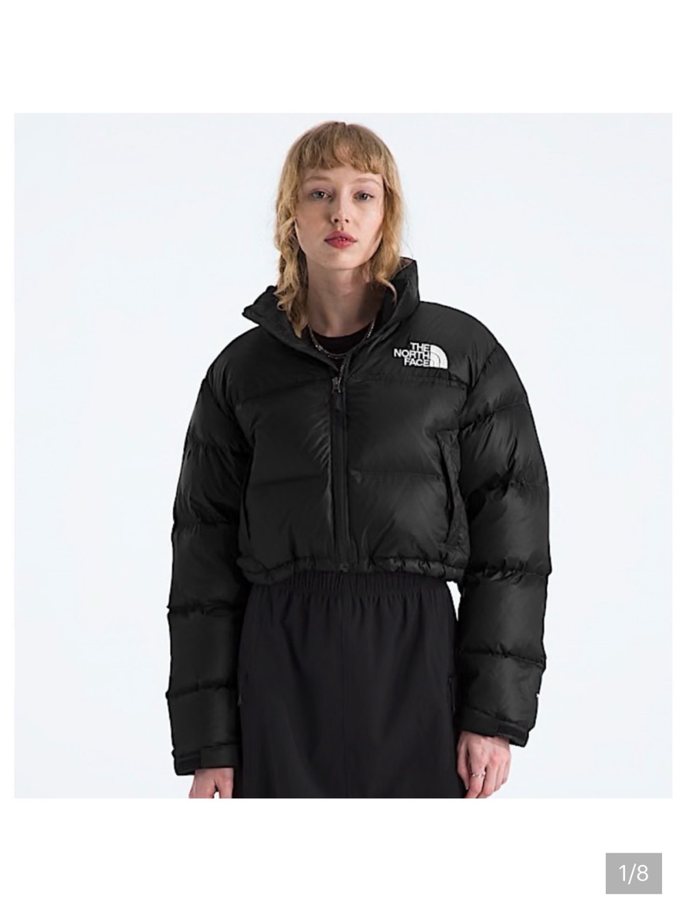 The North Face Women's Black Cropped Puffer Jacket